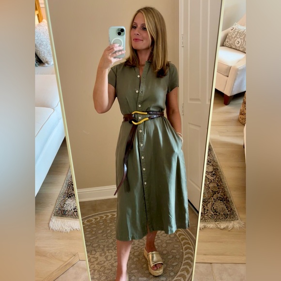 Tommy Bahama Sage Green Midi Dress - Picture 1 of 9